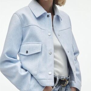 ZARA Light Blue Cropped Jacket